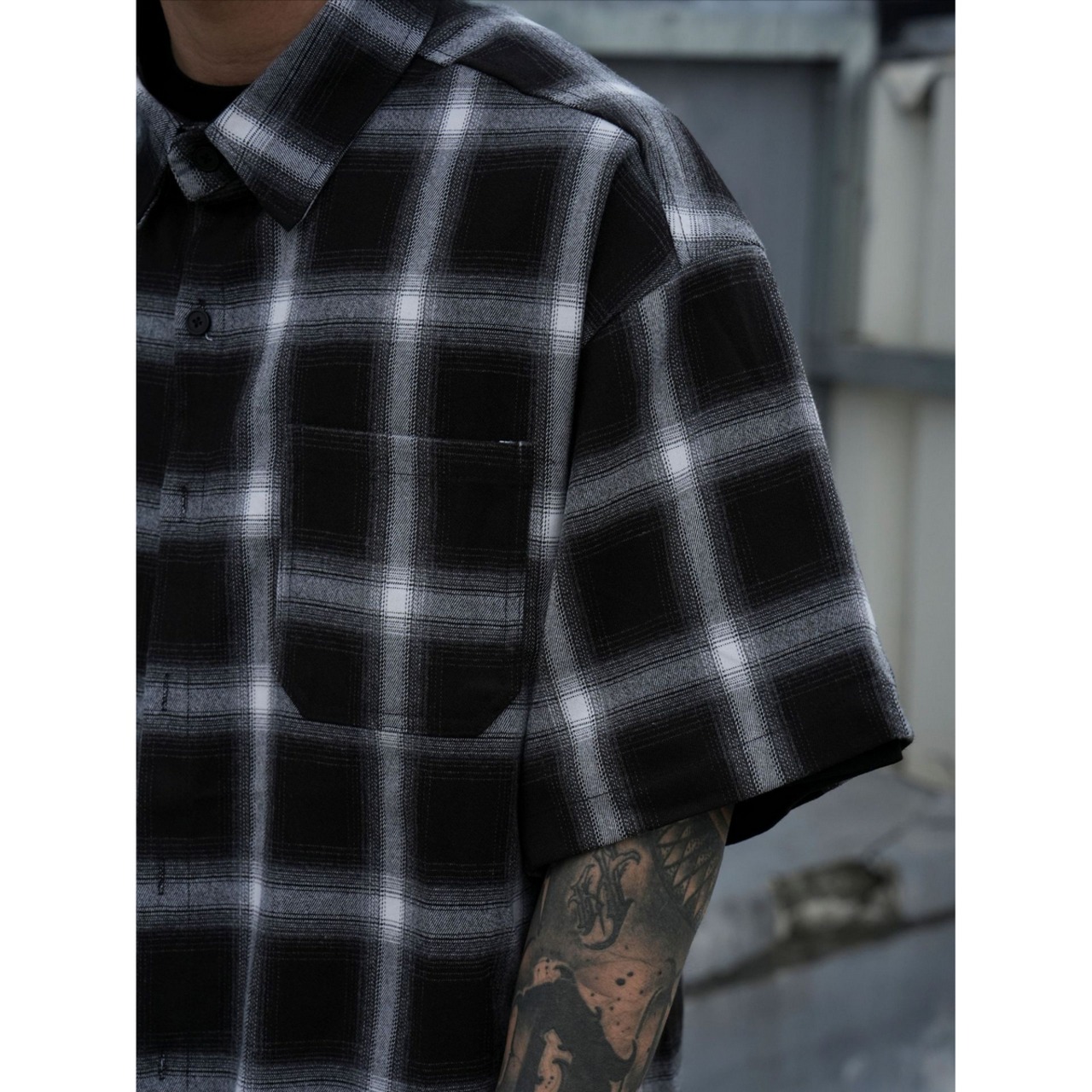 ストリート Chicano チェック柄 シャツ T850