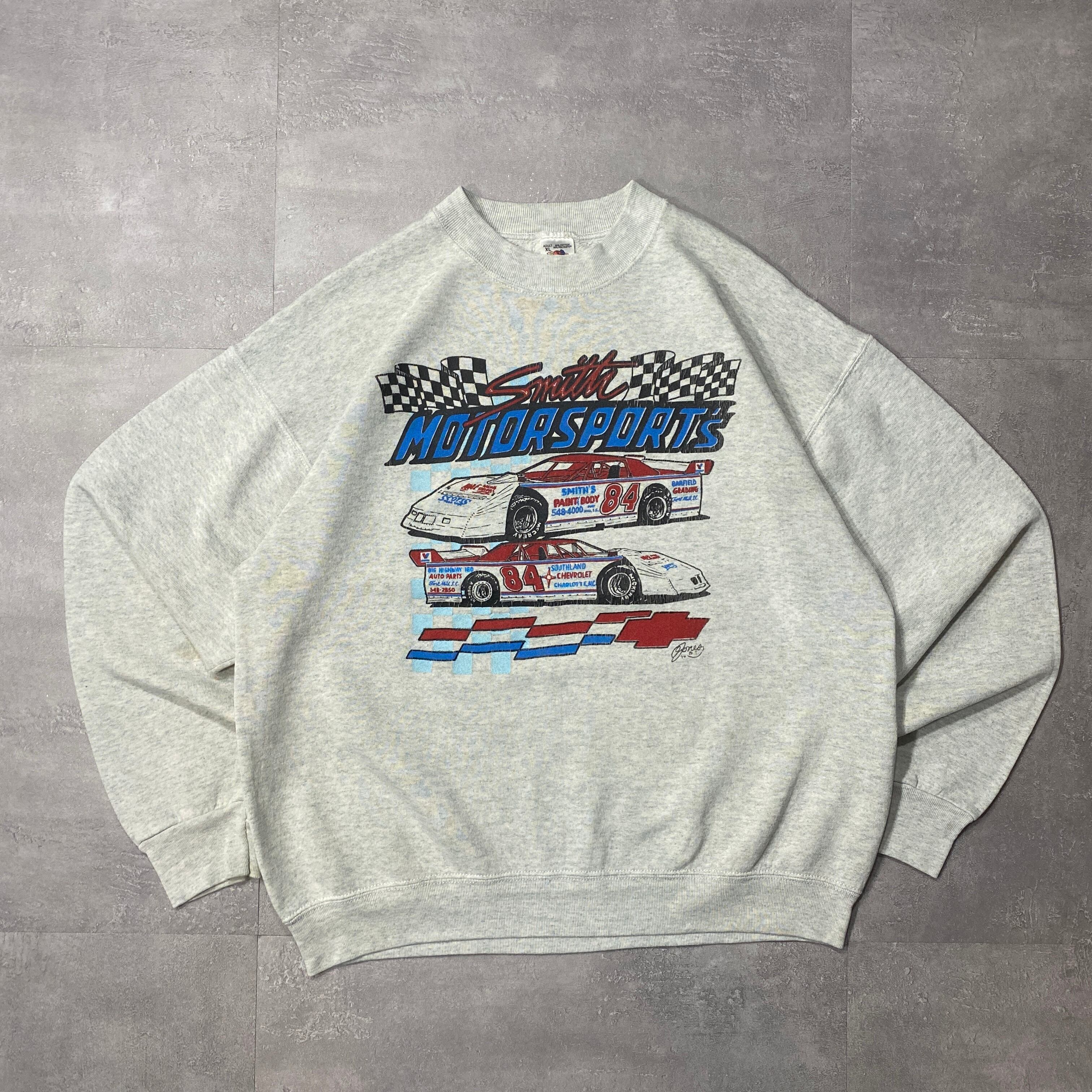 《XL》FRUIT OF THE LOOM フルーツオブザルーム レーシング スウェット USA製 90年代 vintage no.4017