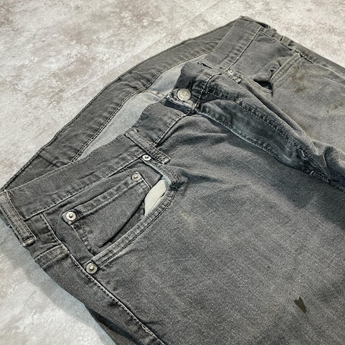 【W38 L32】levi's 先染ブラック リーバイス 569 詳細写真5
