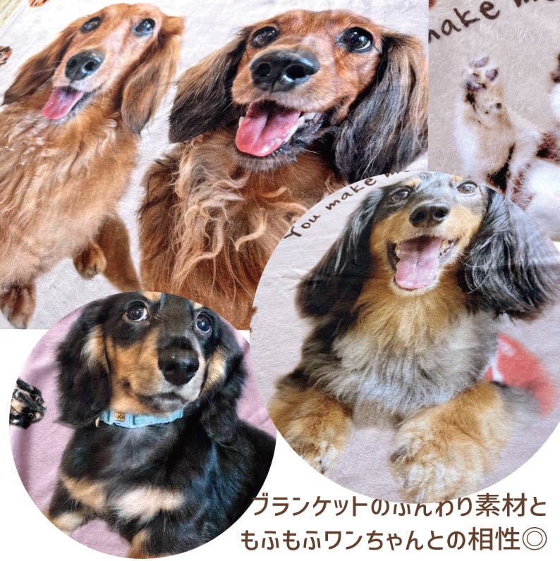 写真で作る うちの子ブランケット 名入れ対応 / 【メール便対応全国