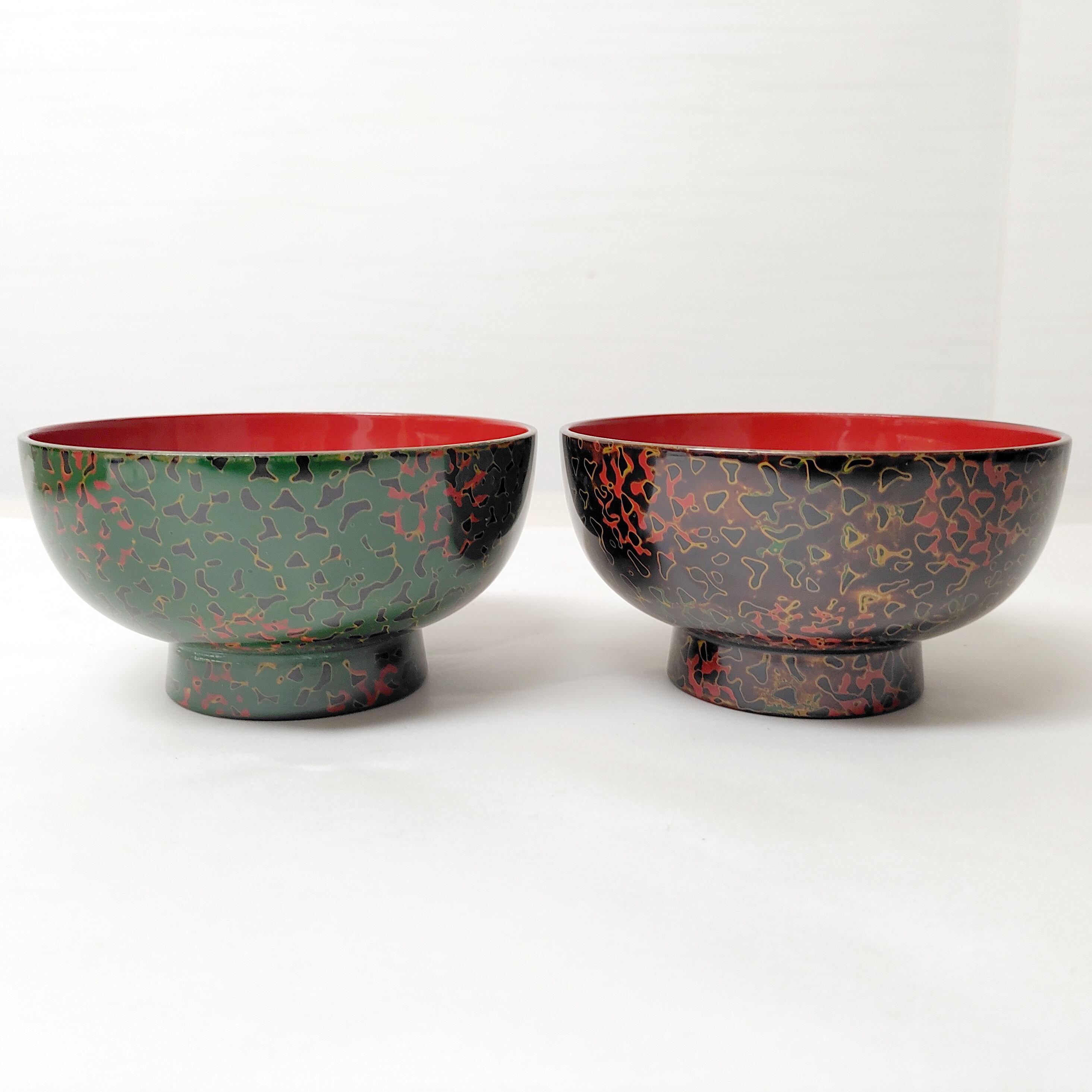 津軽塗（唐塗）バカ塗り・夫婦椀・汁椀・2客揃・No.230226-20・梱包