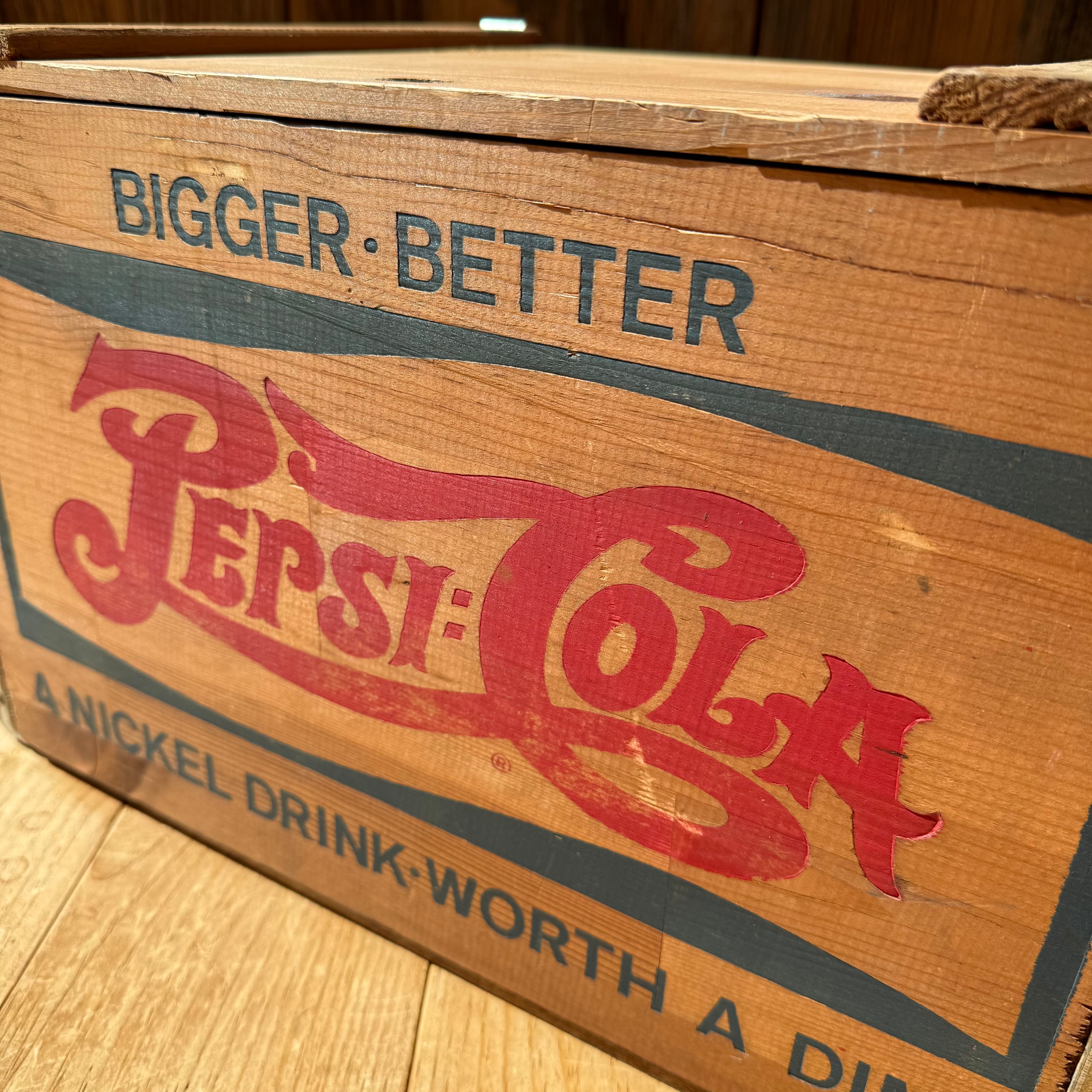 Vintage Pepsi Cola Wood Box 木箱 ペプシコーラ 収納 ディスプレイ