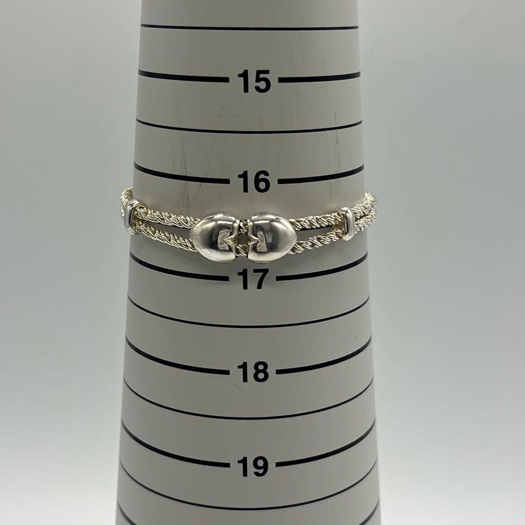 ティファニー TIFFANY&CO ダブルロープ ダブルハート ブレスレット