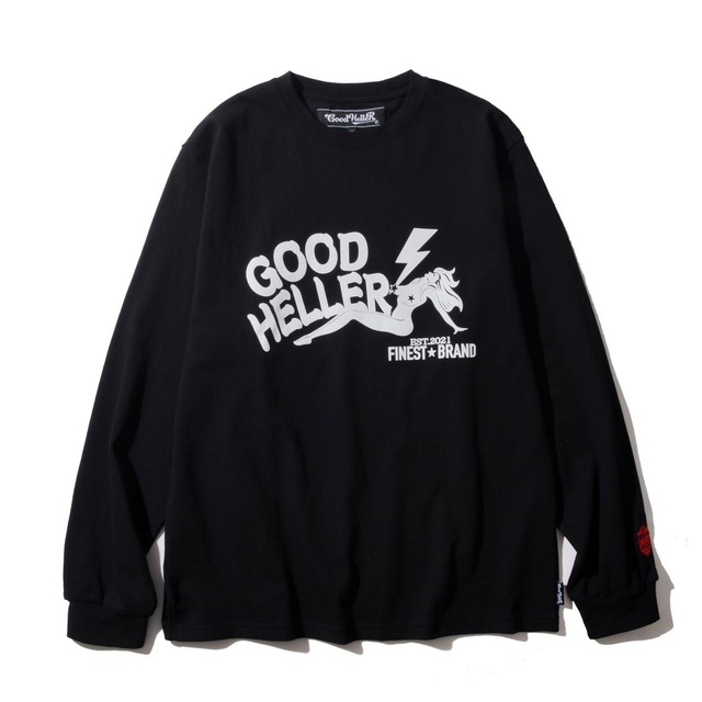 GOODHELLER " AMERICAN PINUP GIRL L/S TSHIRT  " BLACK