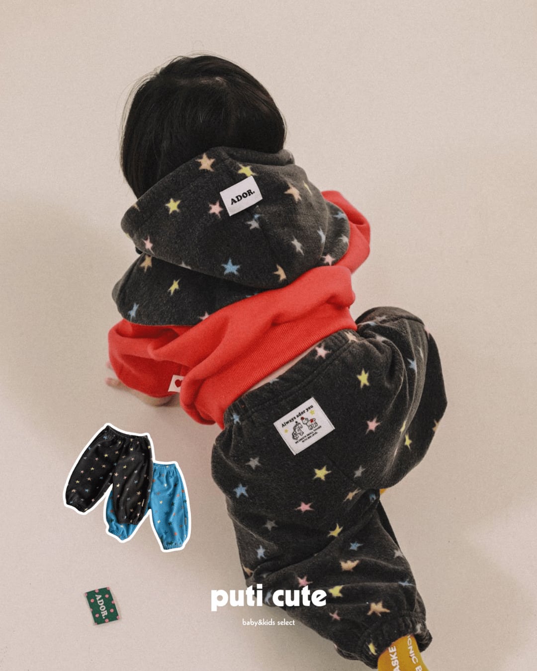 70-100 ꒰ 予約 ꒱ Star fleece pants / ADOR. ⸝⋆