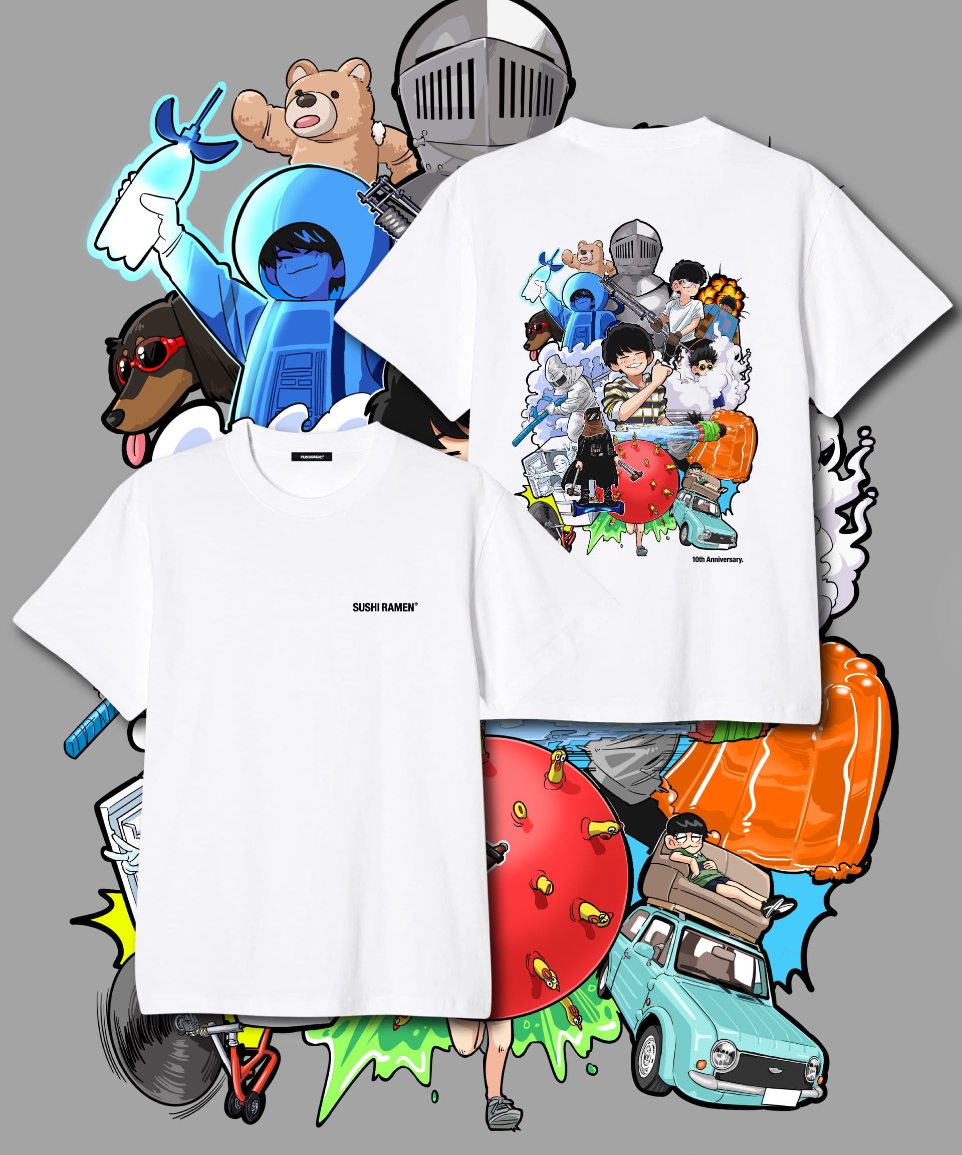 10周年記念Tシャツ WHITE | FUN MAGIC STORE