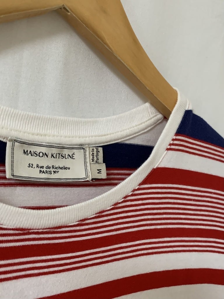 Random Border Pattern Design T-Shirt "MAISON KITSUNÉ"