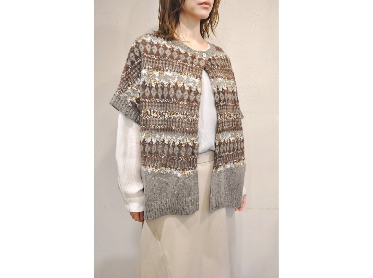 garance et violette】jacquard vest /【ギャランスエトヴィオレット garance et violette】jacquard vest /【ギャランスエトヴィオレット