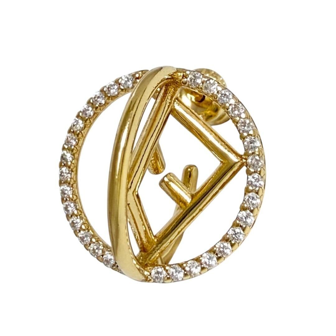 【定価約8.6万】ロエベ　レディース　アナグラム　スタッド　ピアス　24Kメッキ 定価約8.6万】ロエベ レディース アナグラム スタッド ピアス 24K