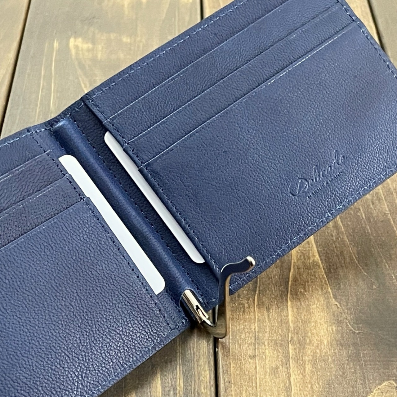 クロコダイル 藍染  マネークリップ インディゴネイビー