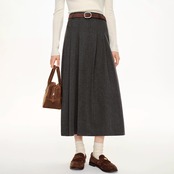 レトロ Aラインロングスカート H0016