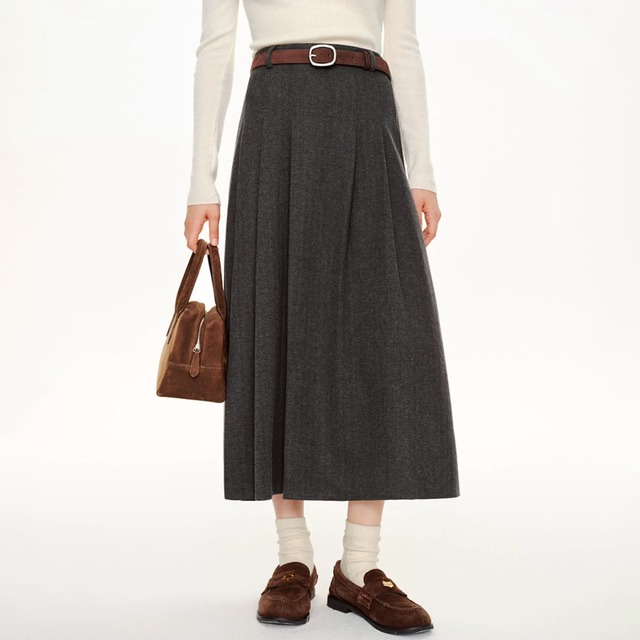 レトロ Aラインロングスカート H0016