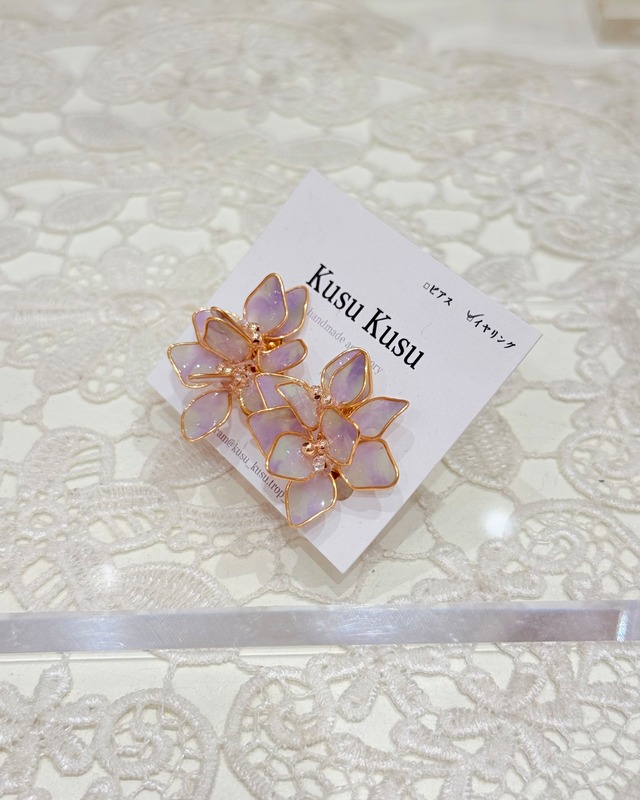 ディップフラワー　イヤリング　(A43-24) 1