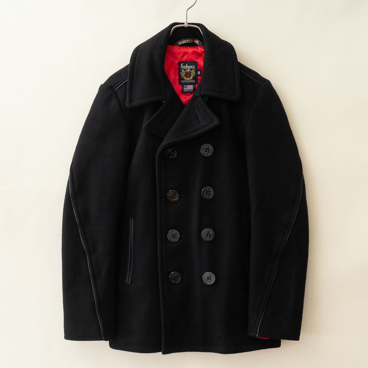 Schott ショット 日本限定モデル ピーコート 36 S-M相当 レザー