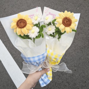 【夏季限定】himawari bouquet mini -gingham-／ ひまわりブーケミニ ギンガム | fuwafuwa flower