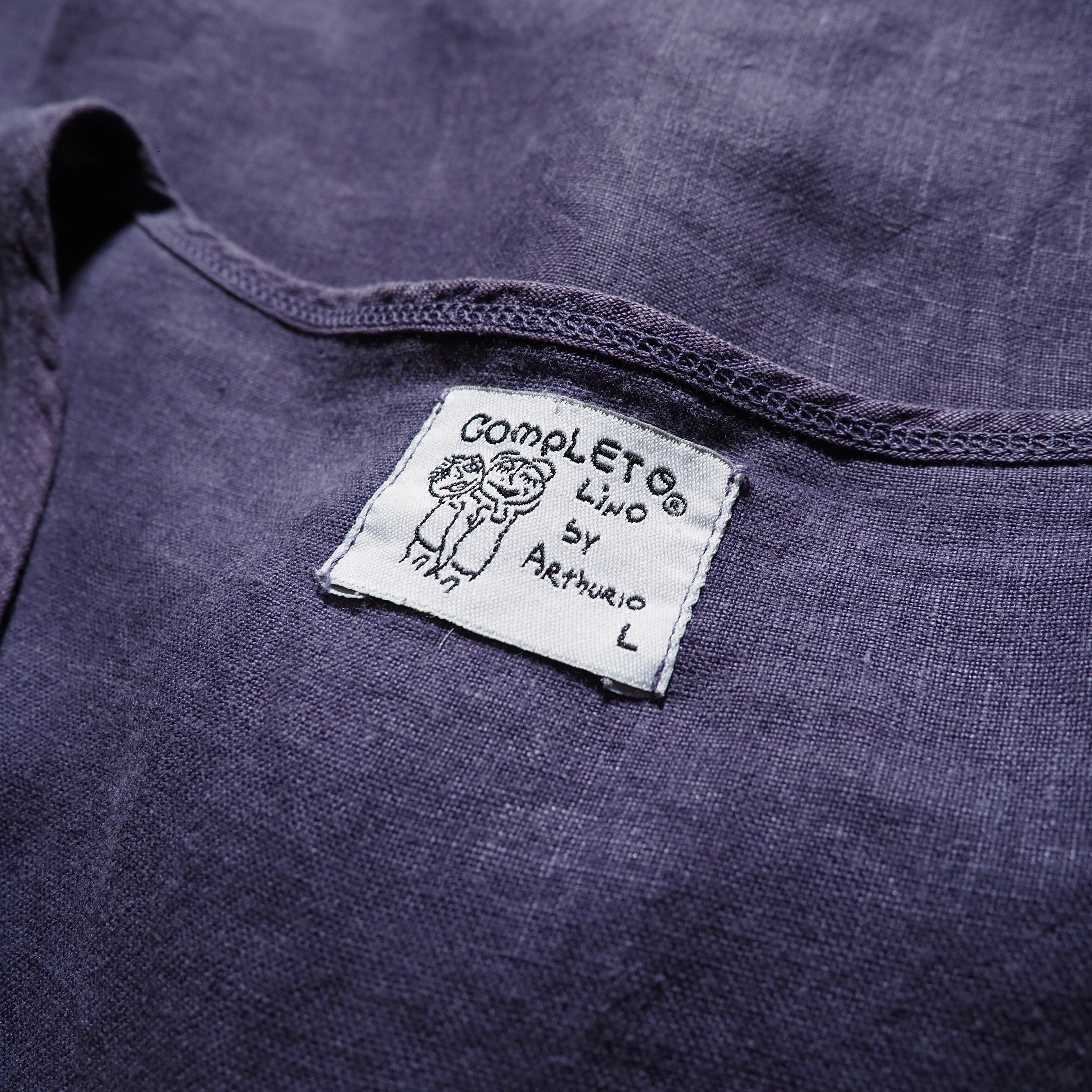 1990s Beautiful Light purple color hand dyed loose silhouette linen jacket