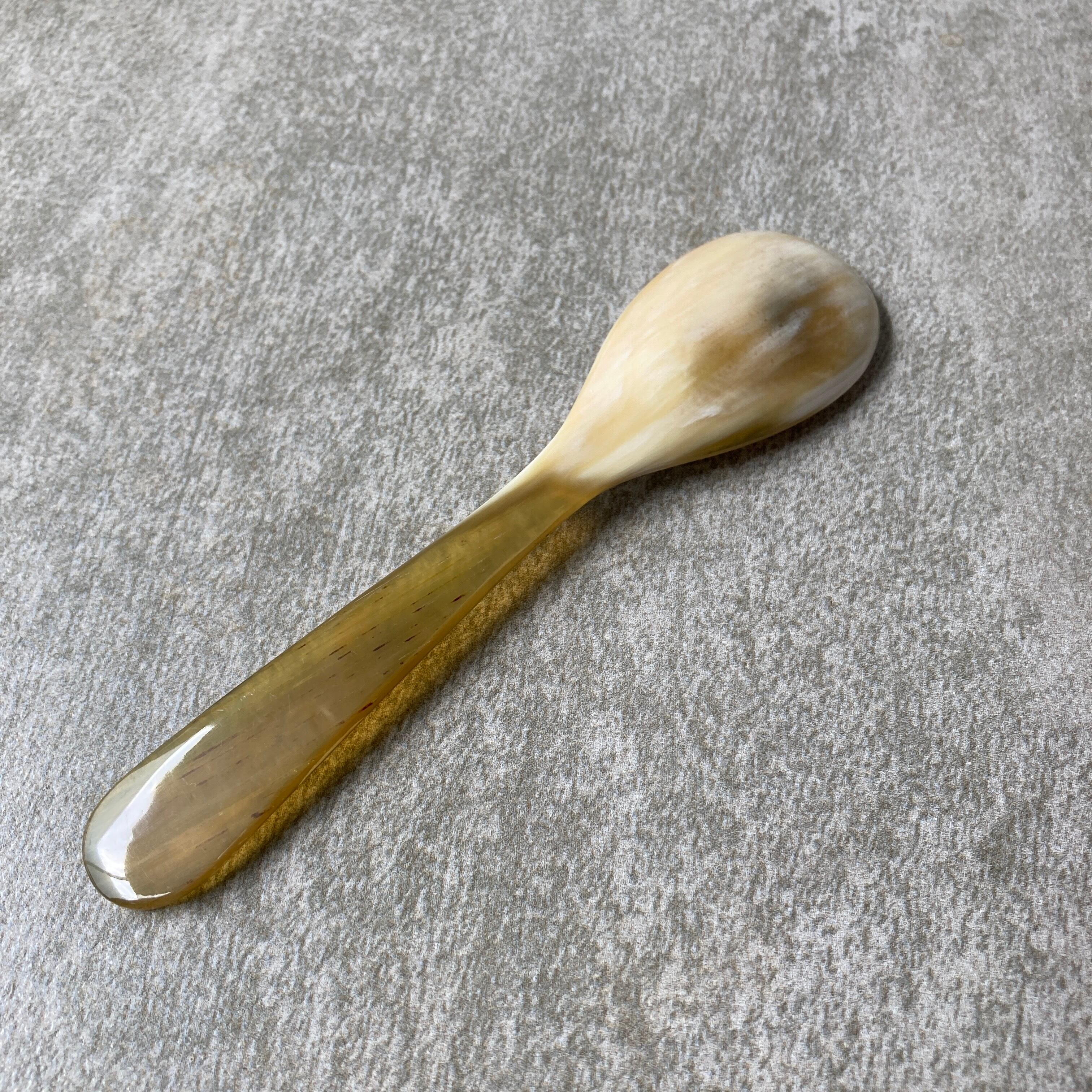 水牛の角 ショート デザートスプーン バッファローホーンカトラリー ビンテージ雑貨 家と外で