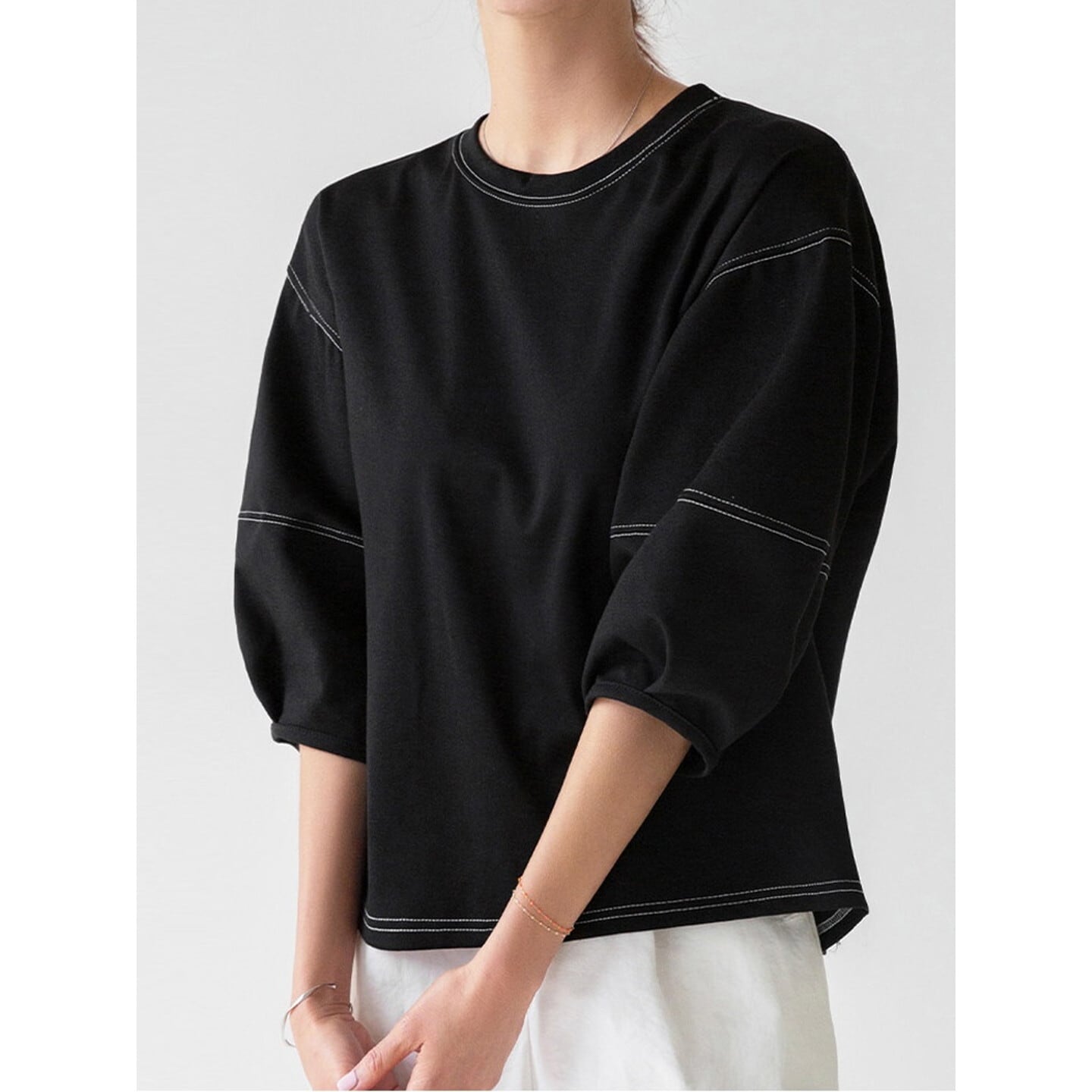 ステッチアクセント スウェットシャツ 2color RA3159