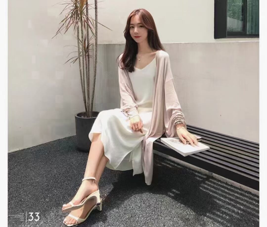 ボリュームスリーブロングカーデ　AJ12541-9928