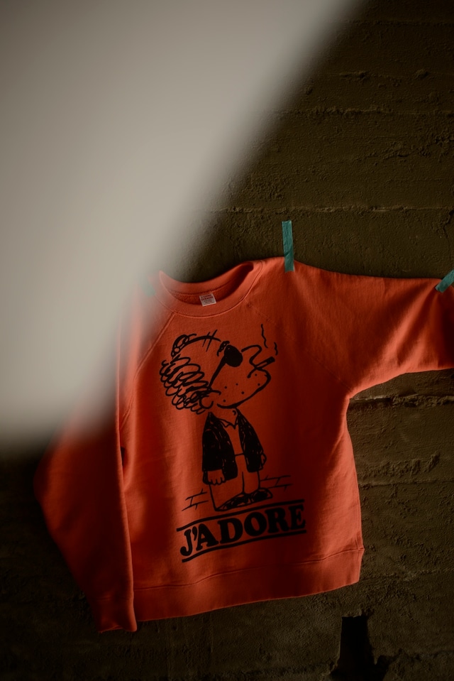 Godard / 1960s style print sweat (orange)