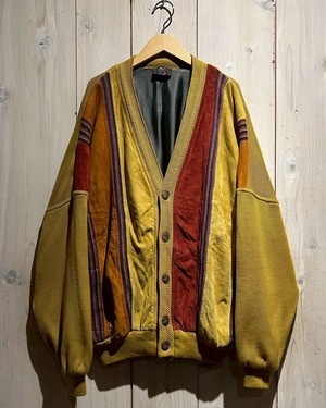 【a.k.a.C.a.k.a vintage】Suede Leather Switching Euro Vintage Cardigan Jacket