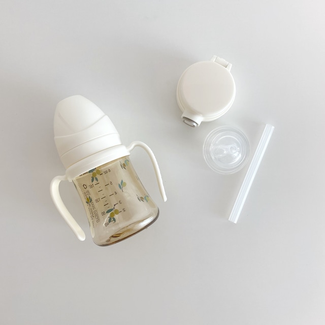 オリーブ柄哺乳瓶 ストローマグセット 0ml イブル Baby Fabric Lilyblanc リリーブラン オリーブ柄哺乳瓶 ストローマグセット 0ml イブル Baby Fabric Lilyblanc リリーブラン