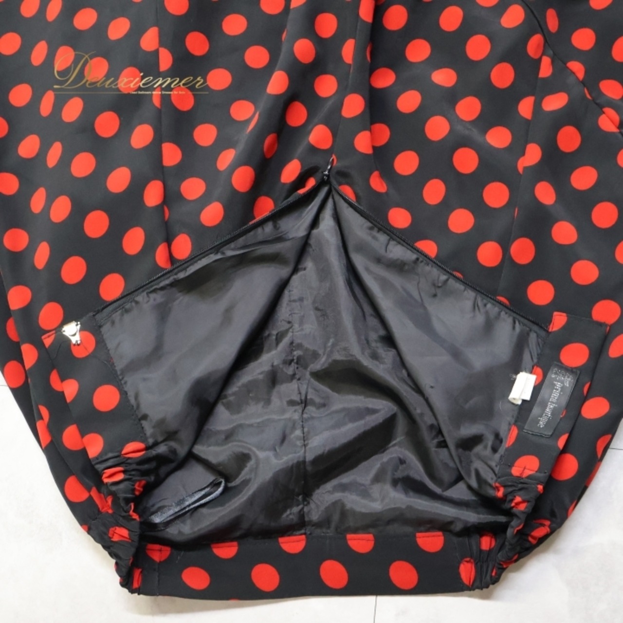 フラメンコ 衣装 ファルダ スカート 黒 赤 水玉 ドット フリル ポップ prima boutique プリマブティック ブラック系 レッド系 大人用 舞台衣装 ダンス衣装 おしゃれ レディース