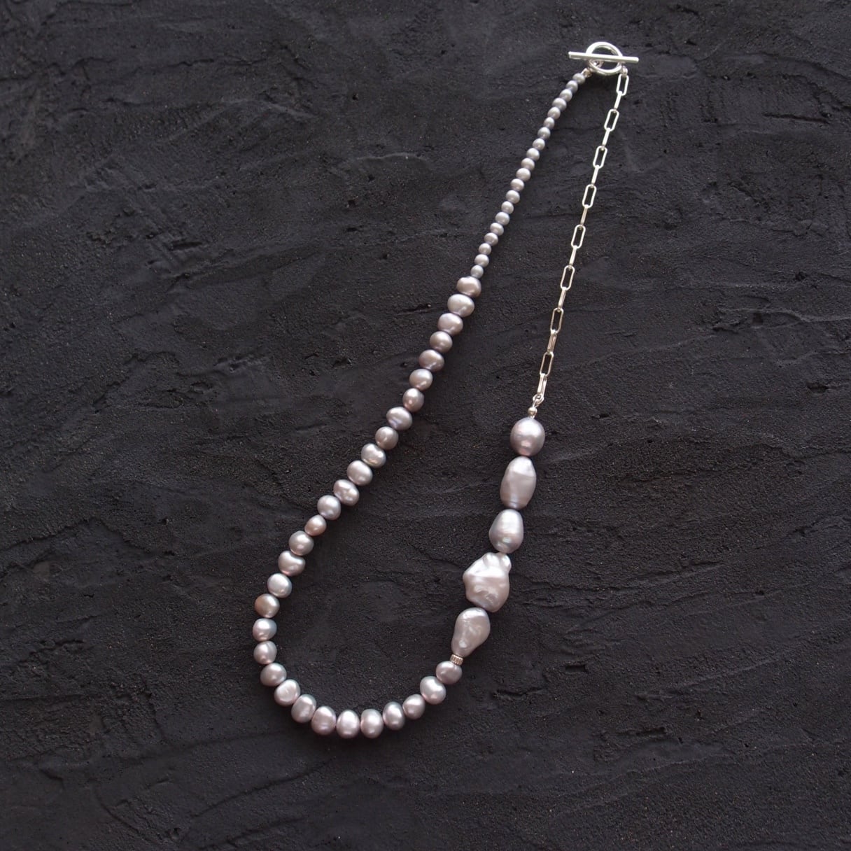 SV】Baroque Pearl Asymmetry Necklace ／バロックパール