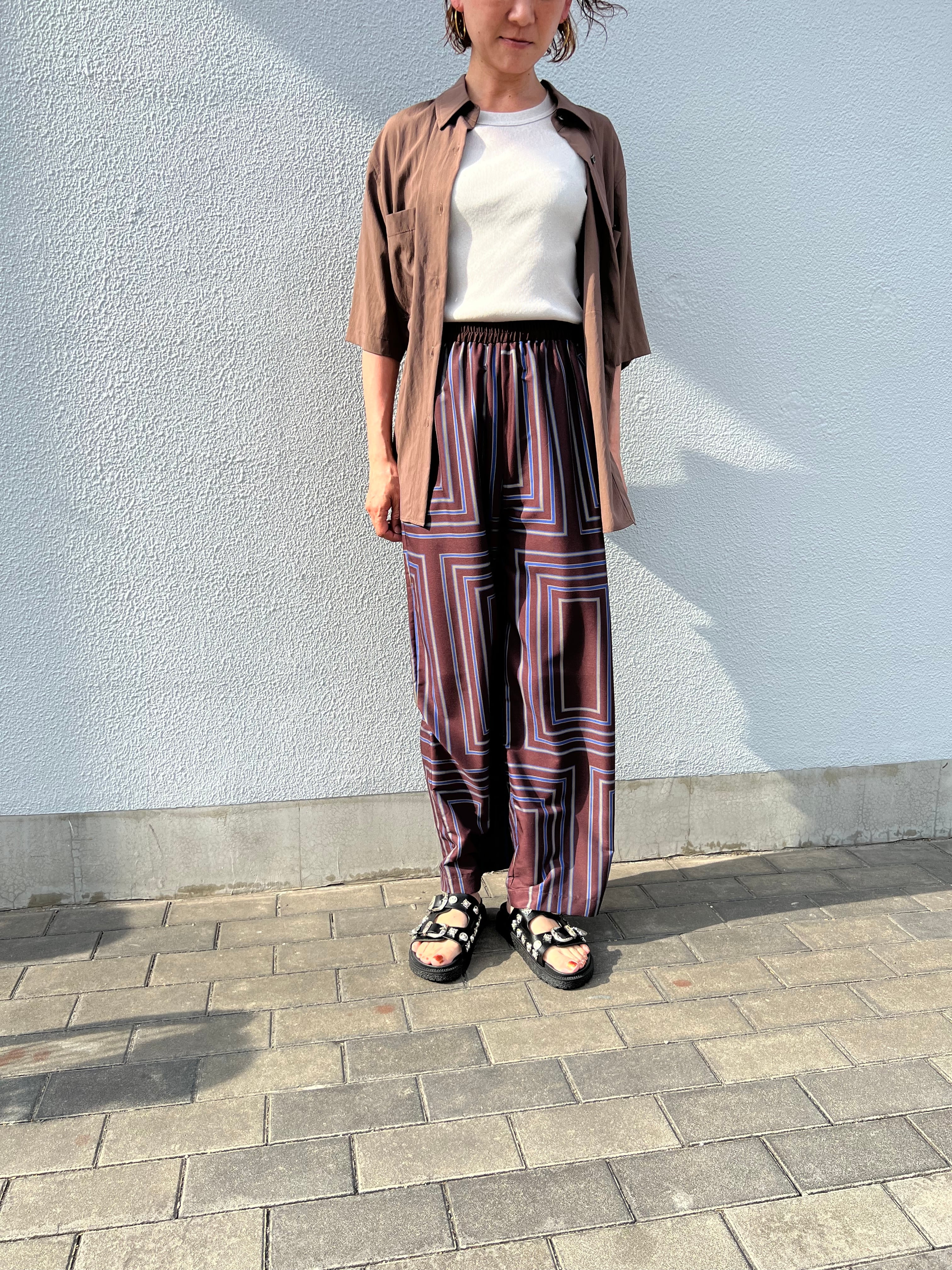 【cafune】セットアップ可 ハーフスリーブシャツ 535923