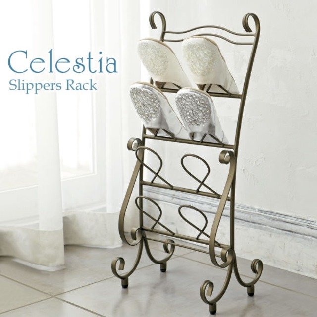 スリッパラック おしゃれ スリム アイアン シューズラック 省スペース 薄型 玄関収納 収納ラック 4足 アンティーク エントランス スリッパ 軽量 コンパクト 2701