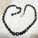 黒ガラスのビーズ製チョーカーネックレス　ヴィンテージネックレスのセール通販　8485N