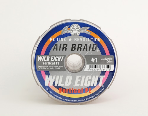 AIR BRAID WILDEIGHT VERTICAL PE/エアブレイド ワイルドエイト バーティカルＰＥ＃1.0 600ｍ FF-ABWV600-1.0