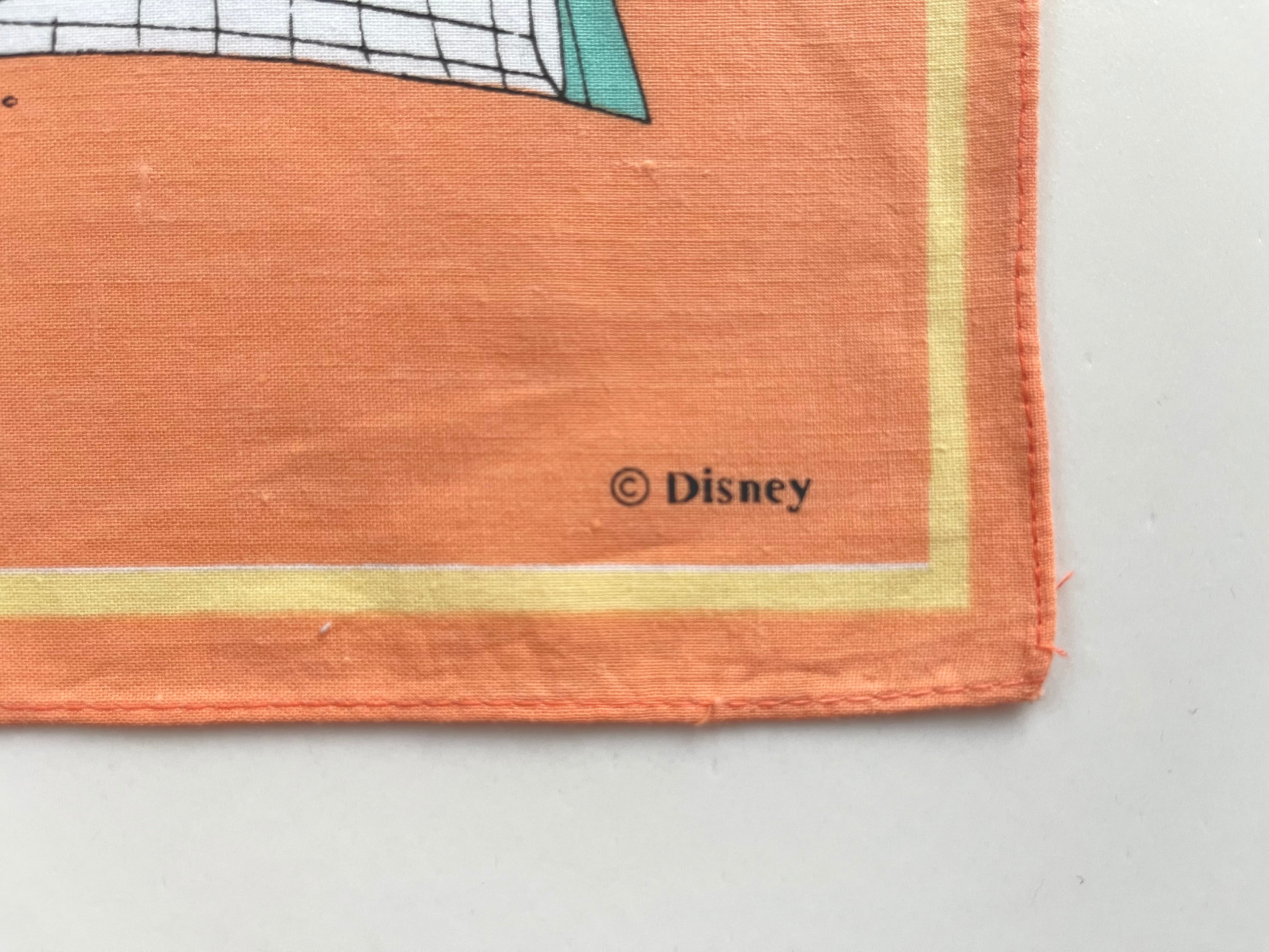 Good】~90s Disney テニス ミッキー グーフィー ヴィンテージハンカチ