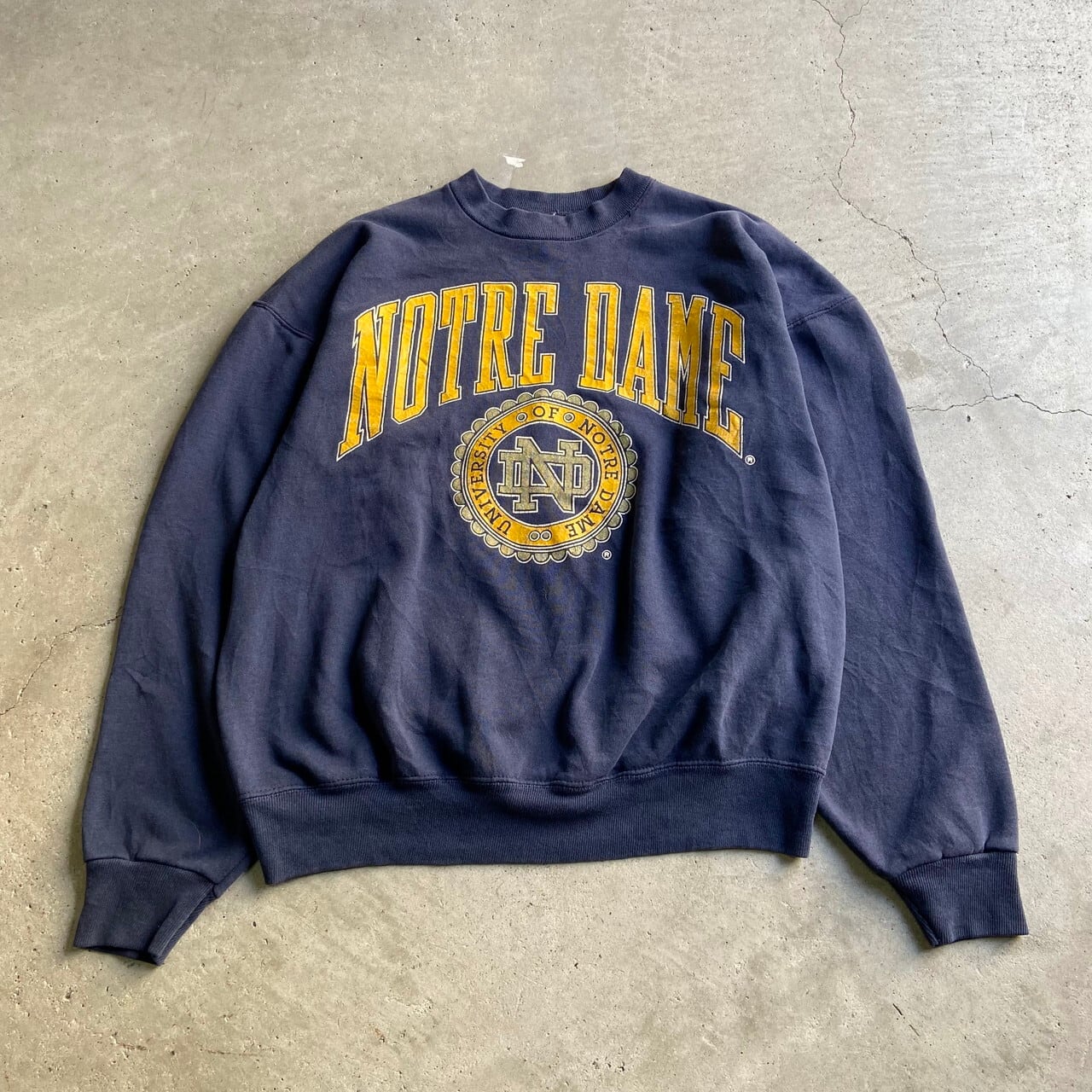 90年代 USA製 NOTRE DAME ノートルダム カレッジロゴプリント