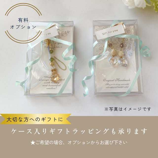 【スワロフスキー】一点物＊八角形クリスタルの縁起ピアス／オクタゴン＆しずく（ホワイト×タンザナイト）