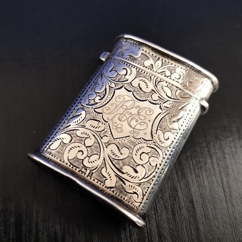 Rare Sterling Silver 1910年 Sliding Match Case