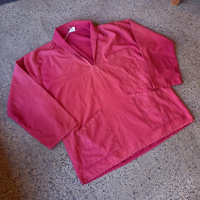 フランス製？ ショールカラーフィッシャーマンスモック used [109015]