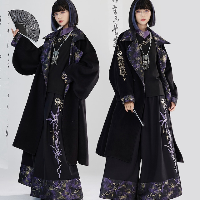 サブカル系 中華ゴシック ムーンフェイス ロングコート 卿棠