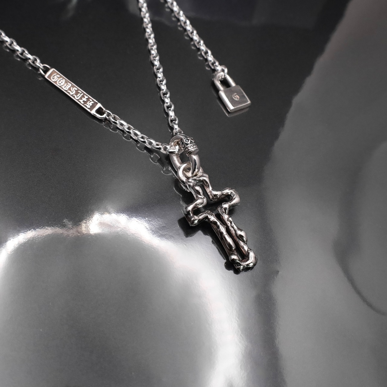 OPEN CROSS #1 with GODSIZE® I.D. TAG NECKLACE / オープンクロス#1ゴッドサイズ® I.D.タグネックレス