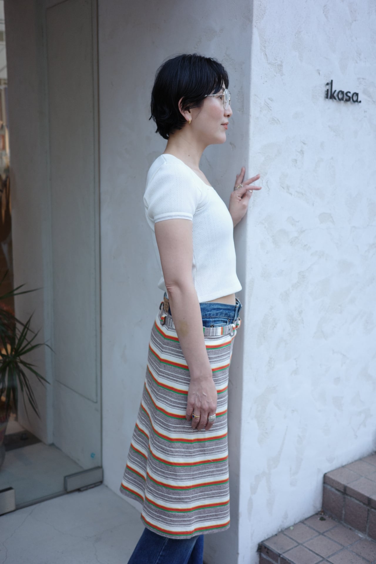 FUMIKA_UCHIDA/Square neck T | ikasa.