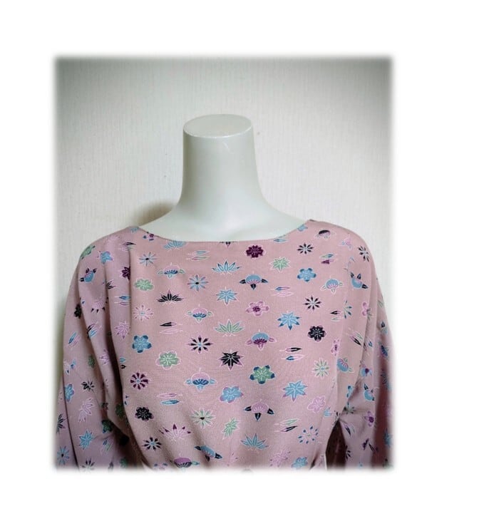 481 1点物 マーメイドワンピーㇲ Aライン 着物リメイク 訳アリ価格