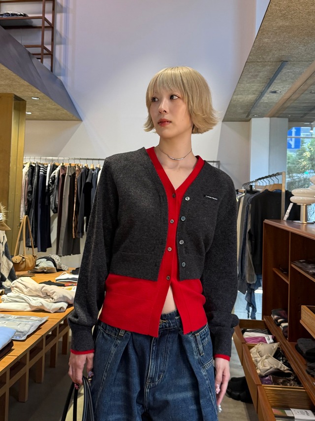 【26AW | WOMEN】PRANK PROJECT プランクプロジェクト / トップス / Yak Blend V-Neck Layered Knit Cardigan. 31262365605