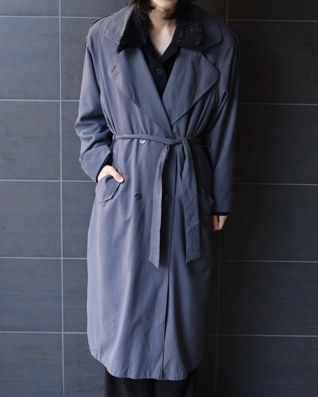 Super long sleeve double trench coat
