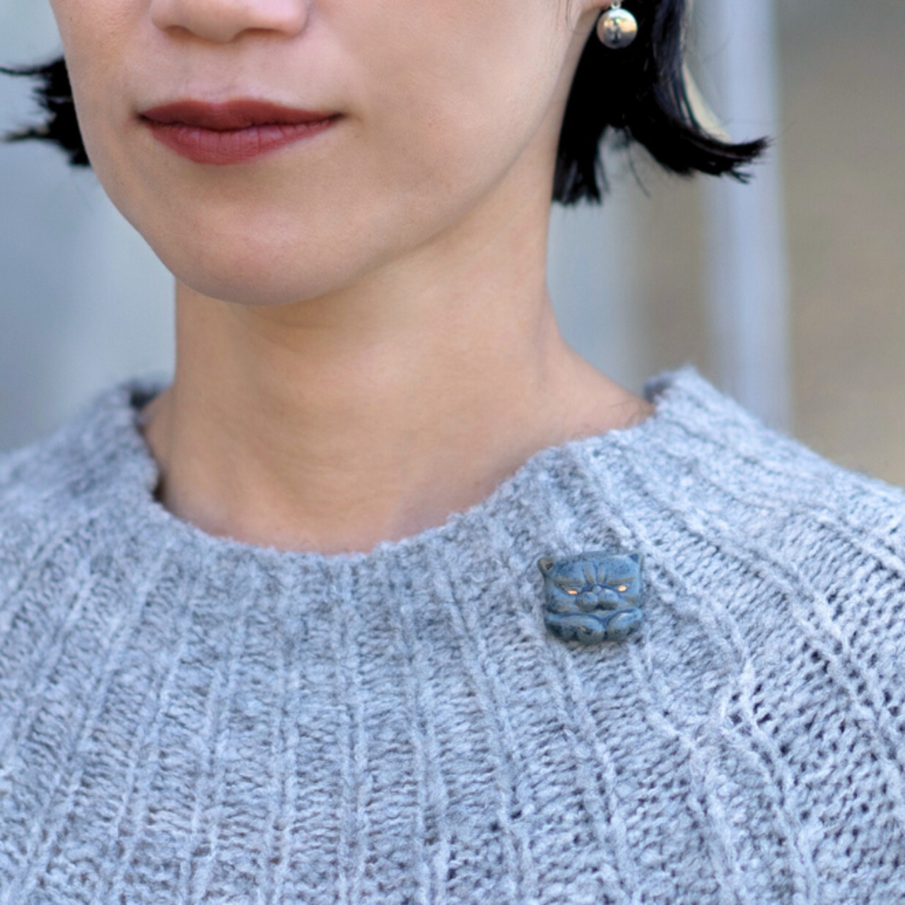 ふてねこ　ピンバッチ