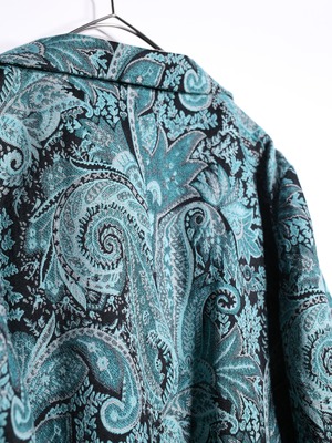 mint coloring paisley pattern easy tailored jacquard jacket