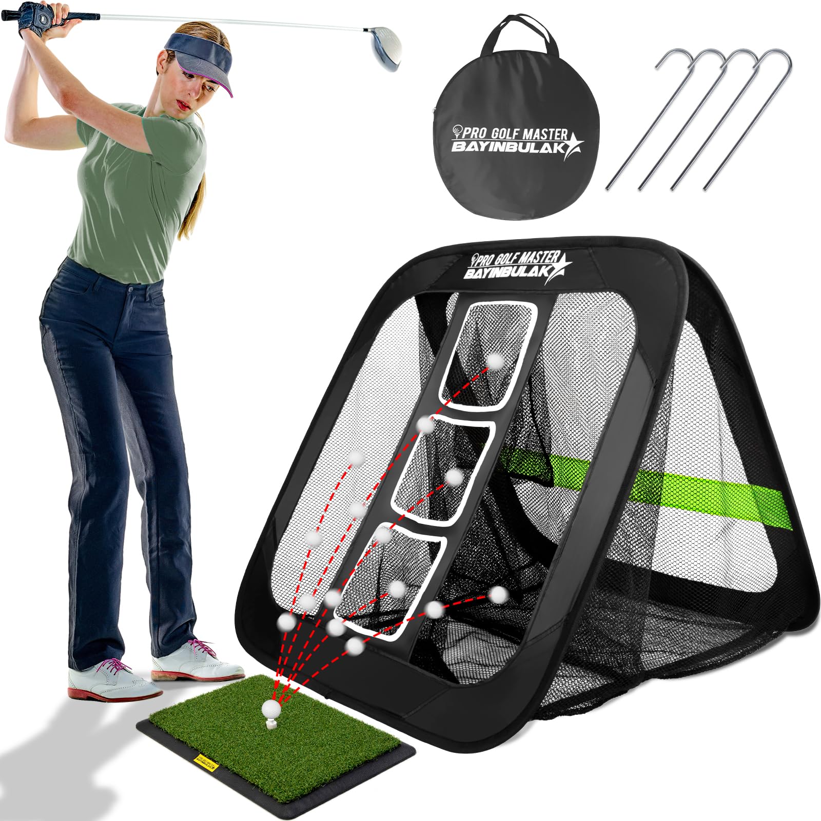 BAYINBULAKゴルフ練習ネットゴルフネットアプローチ練習器具室内練習