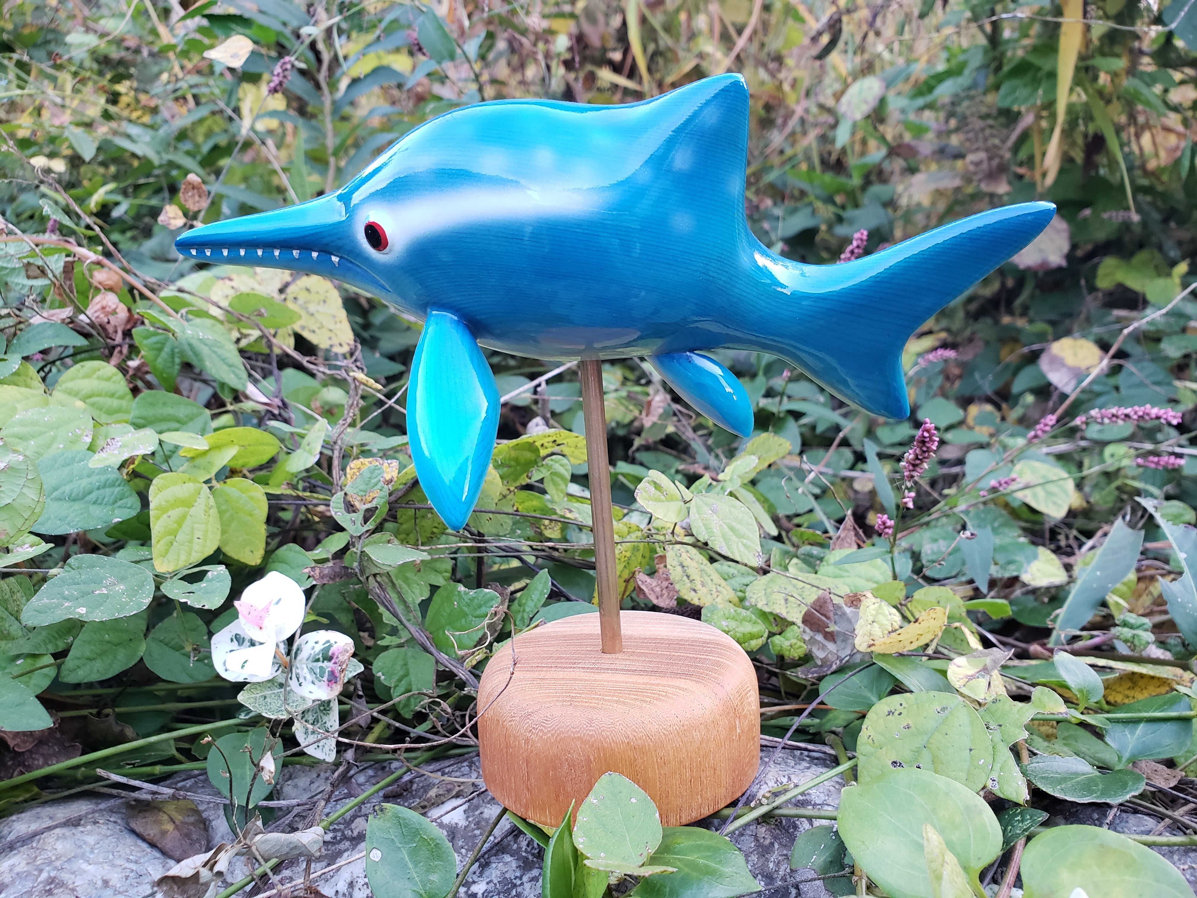 イクチオサウルス 古代魚 | 工房西岡 woodcraft animals