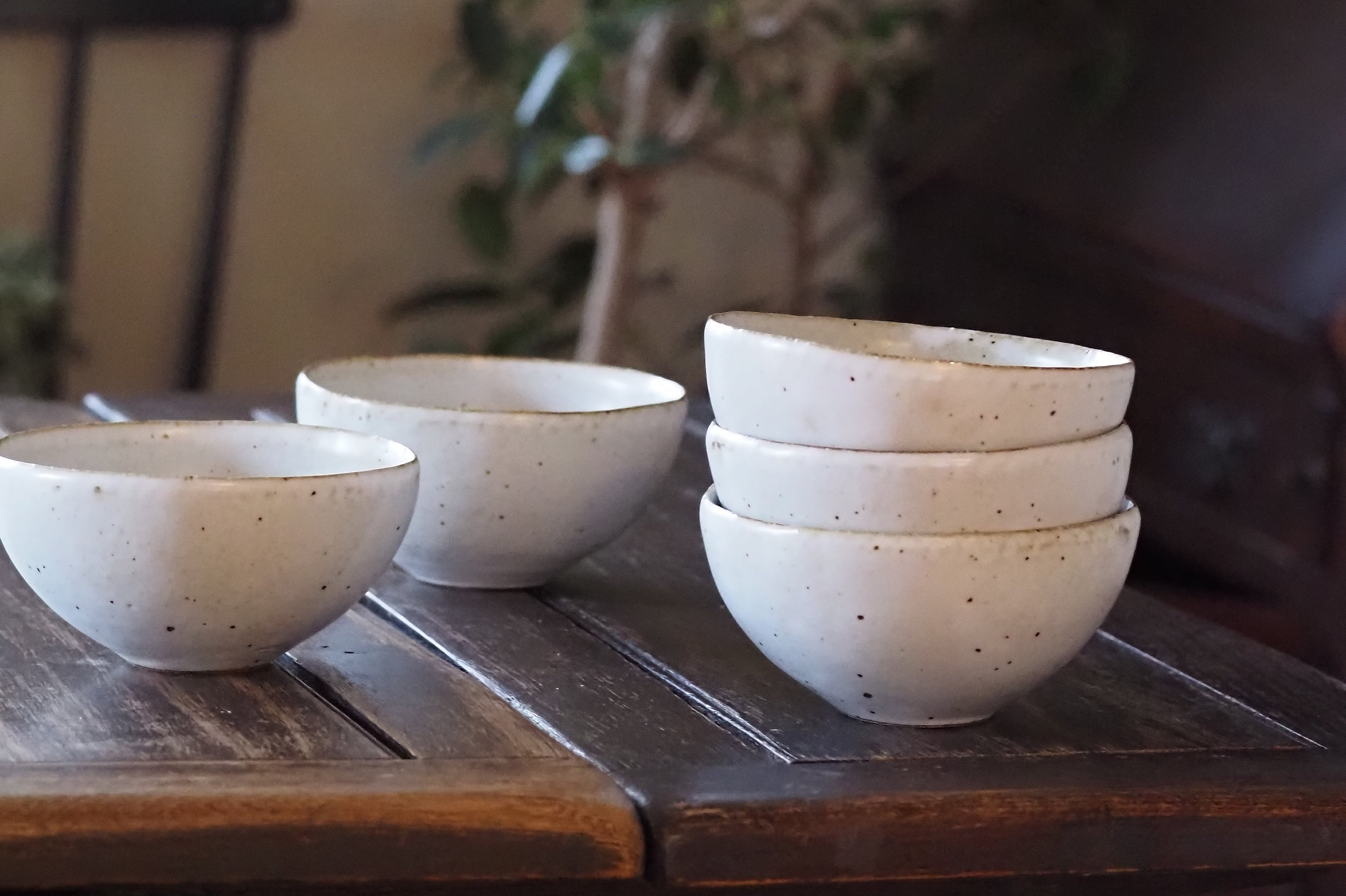 村上躍 7.白釉ボウル | 陶屋なづな