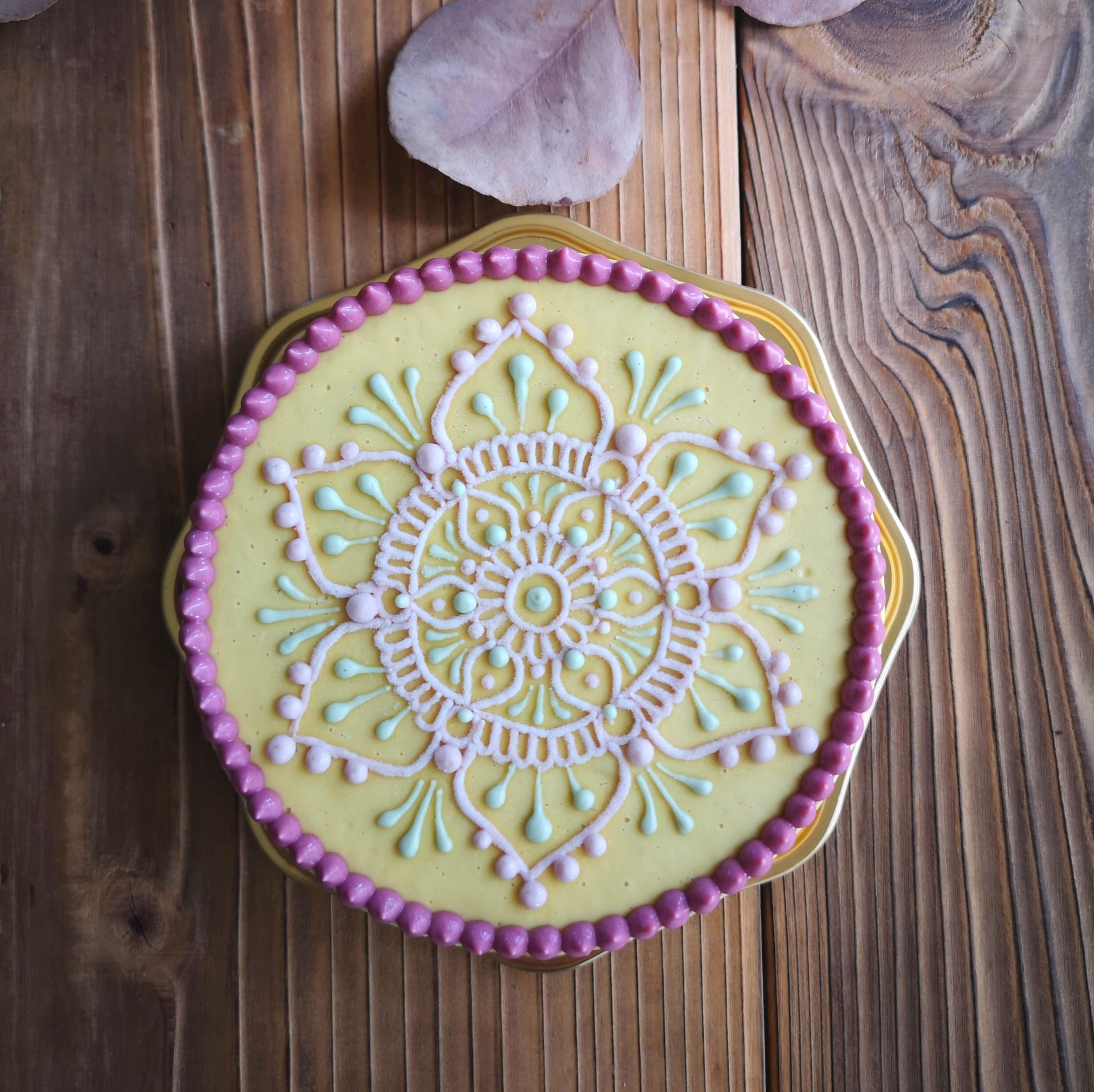 Mehndi MANDALA Mango Raw Cheese Cake SSサイズ(12㎝ 約6名様分)