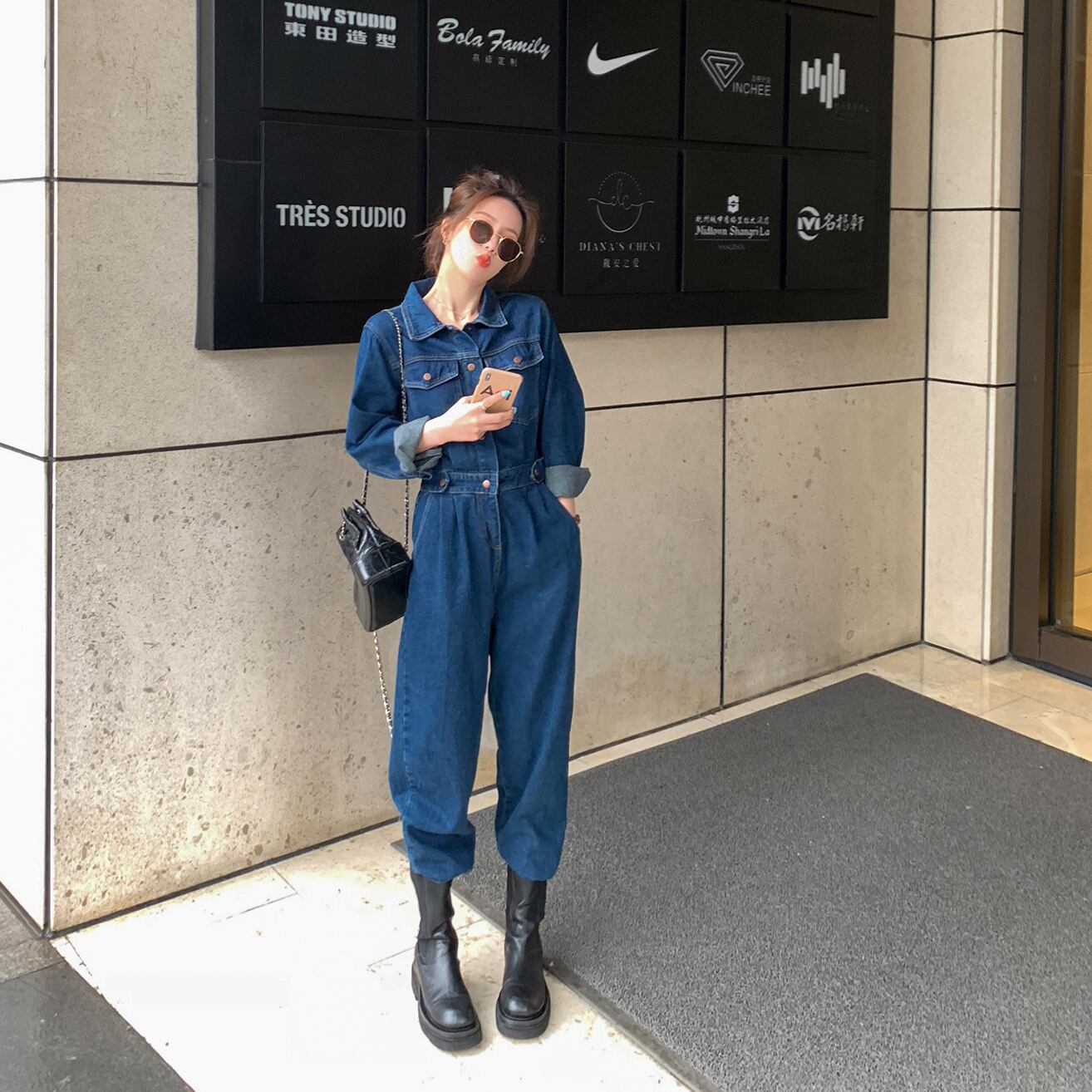 スプリングルーズジャンプスーツ オールインワン カジュアル 春物 6Du_Shop_Women41834203314